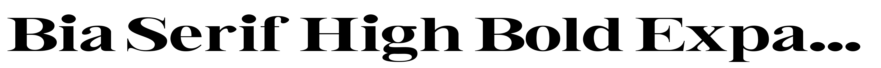 Bia Serif High Bold Expanded